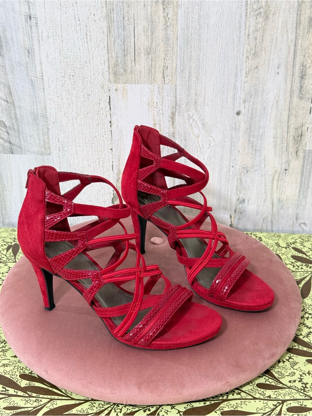 Impo Red Strappy 4” High Heels